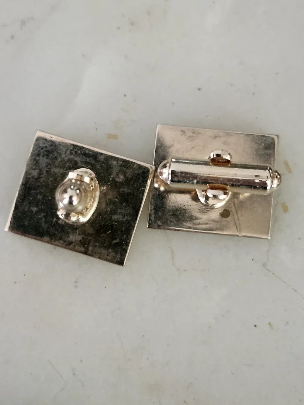 Vtg Monogram 'A' Silver-Tone Cufflinks